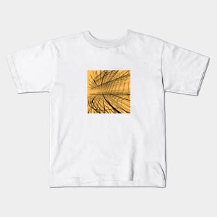 Rays - Modern Art Design | Lines | Orange and Black Kids T-Shirt